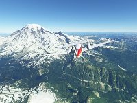 Zum größten: Mount Rainier.